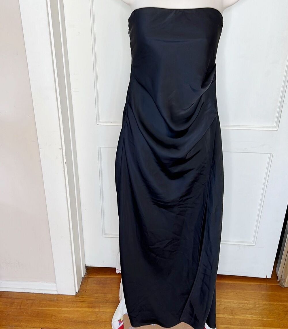 Princess Polly MARLISA STRAPLESS MAXI DRESS BLACK Nwot Size 4